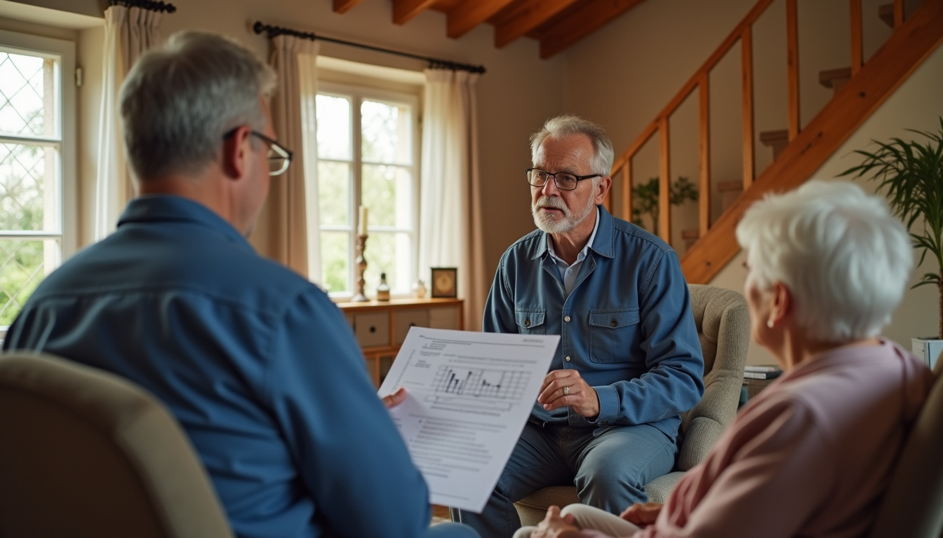 Conseiller technique en discussion avec un habitant de Villaines-les-Rochers lors d’un diagnostic à domicile