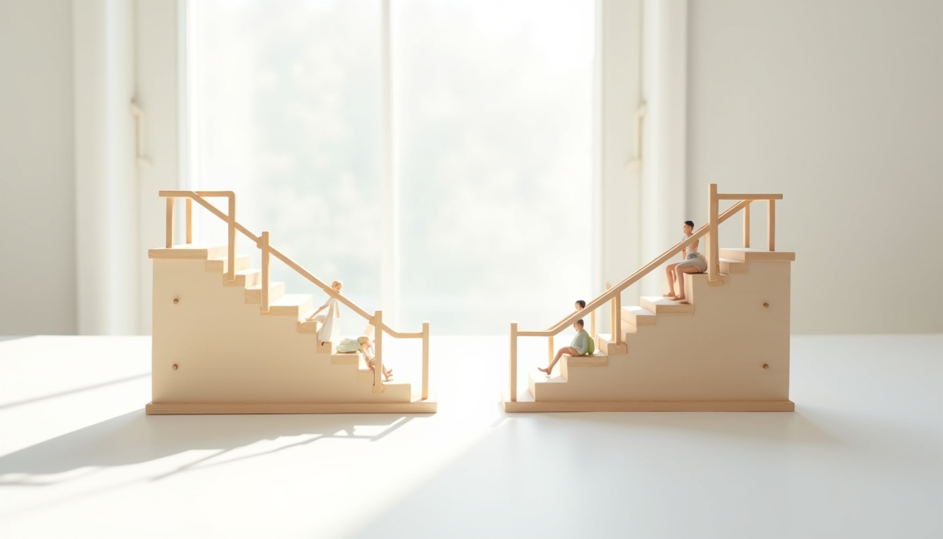 Différents modèles de monte-escaliers en fonction de la configuration d