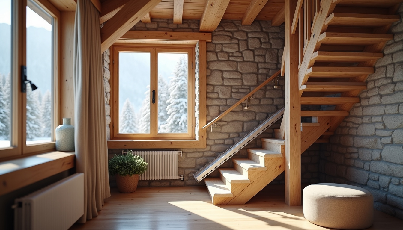 Différents modèles de monte-escaliers installés dans des habitats alpins à Samoëns