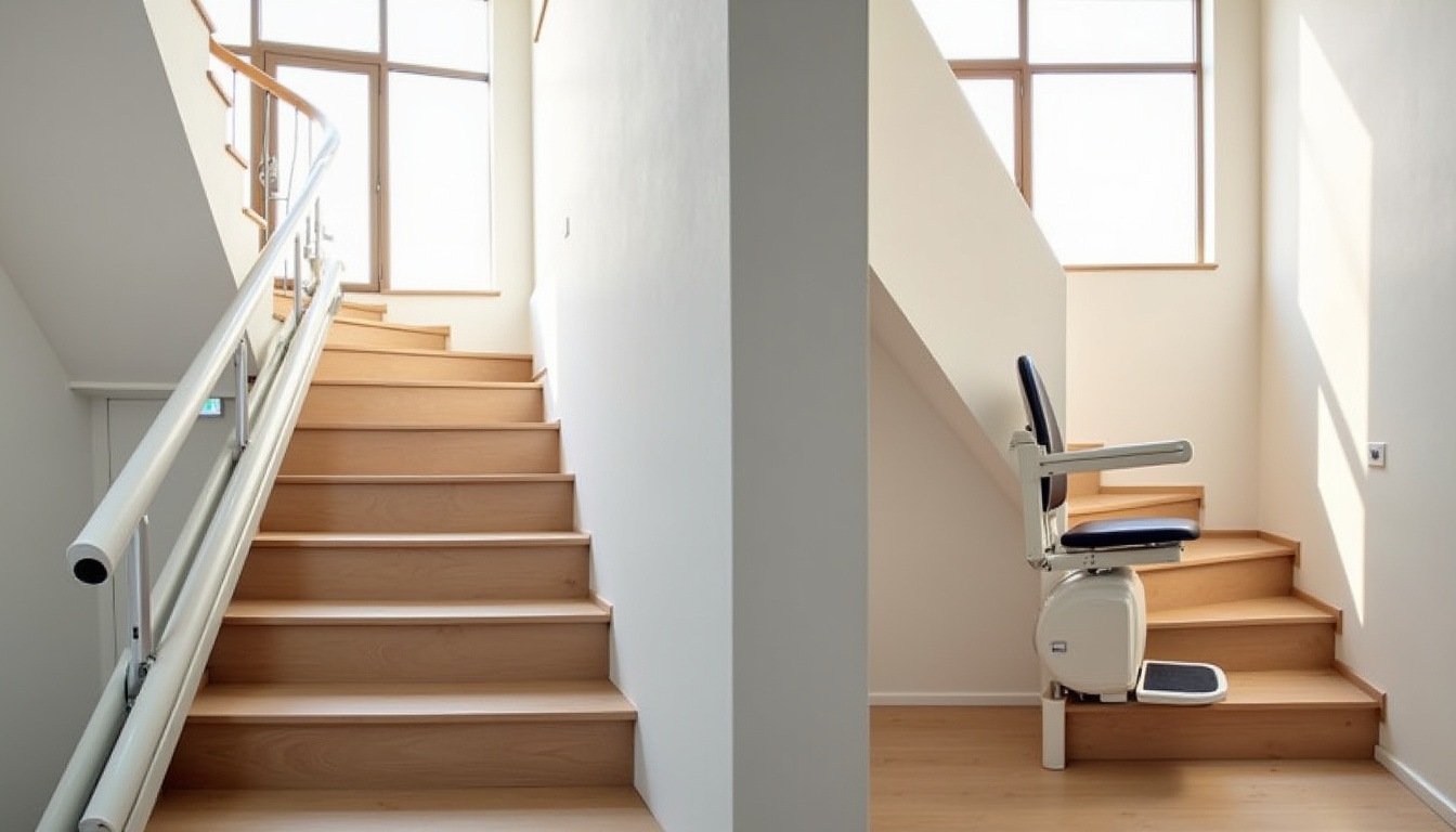 Différents modèles de monte-escaliers installés dans une maison à Dalhunden