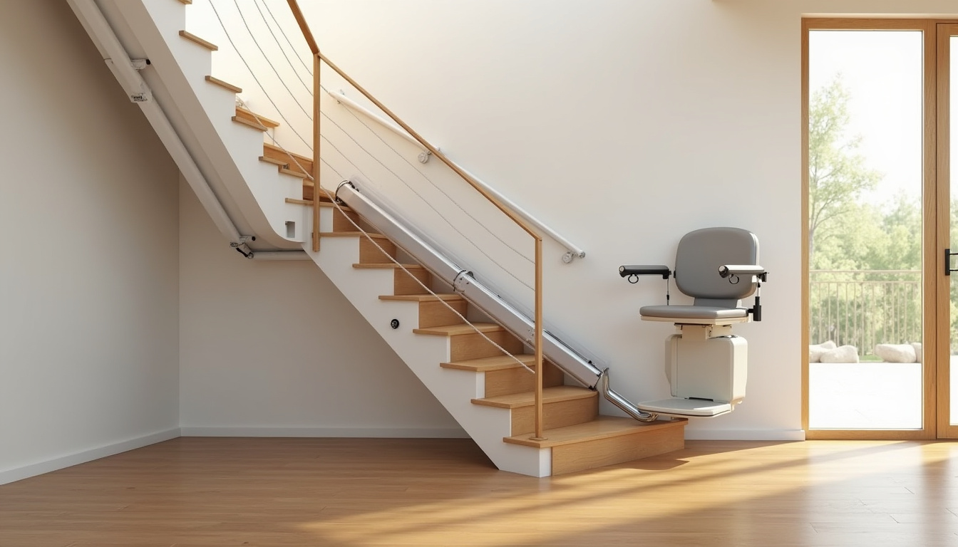 Différents modèles de monte-escaliers installés dans une maison à Fleurieu-sur-Saône
