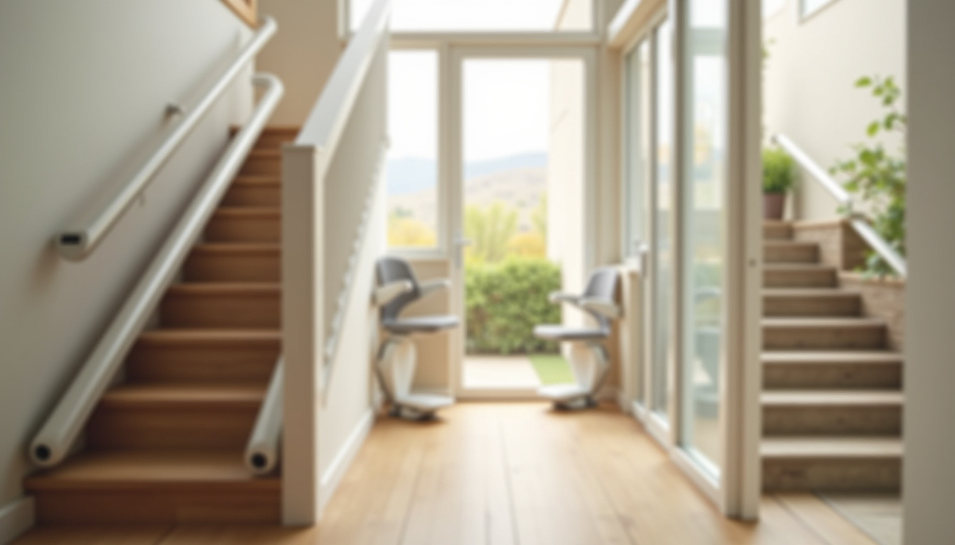 Différents types de monte-escaliers installés à Colombes: droit, tournant et extérieur