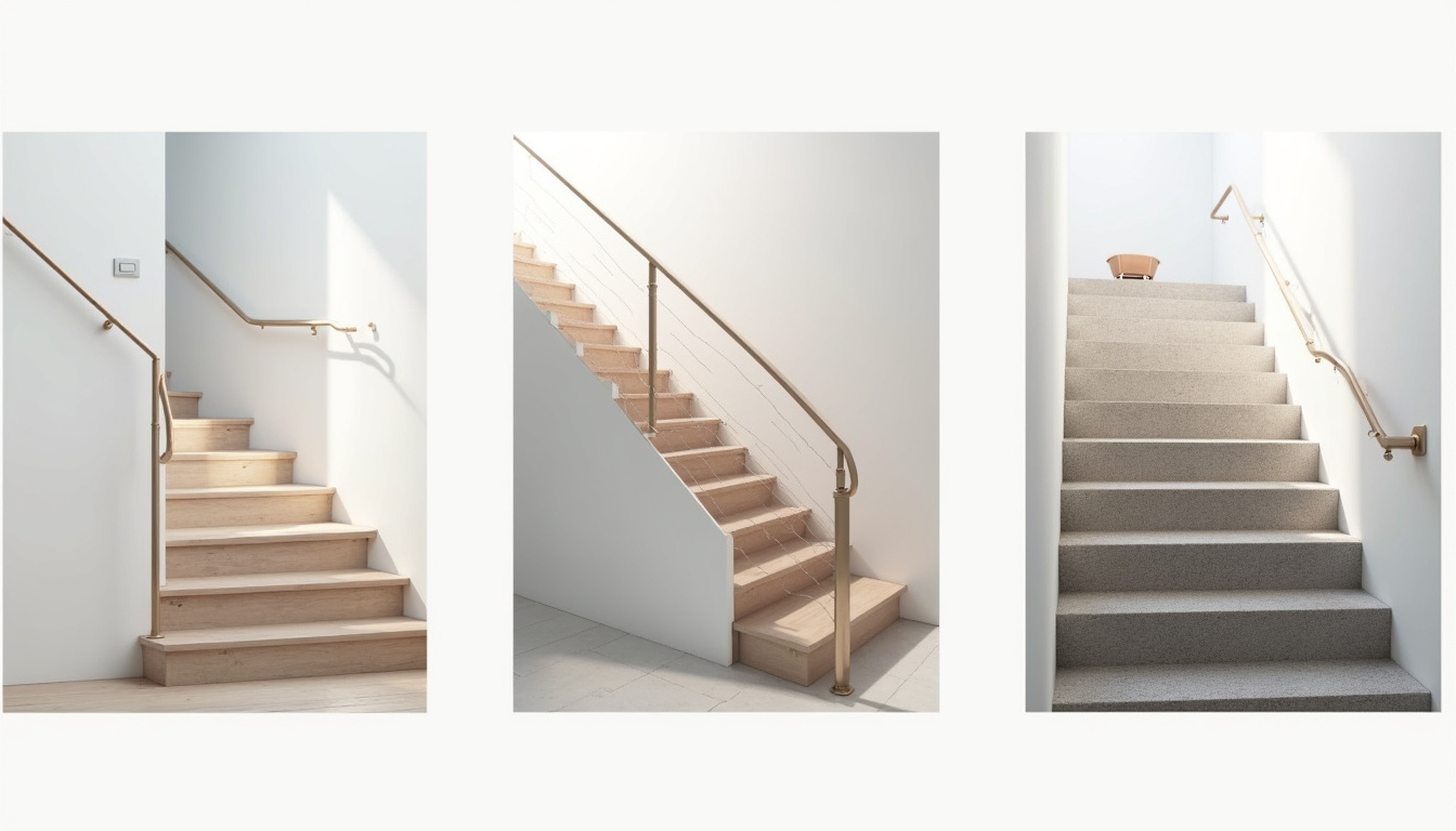 Différents types de monte-escaliers installés à Drancy: droit, courbe et extérieur