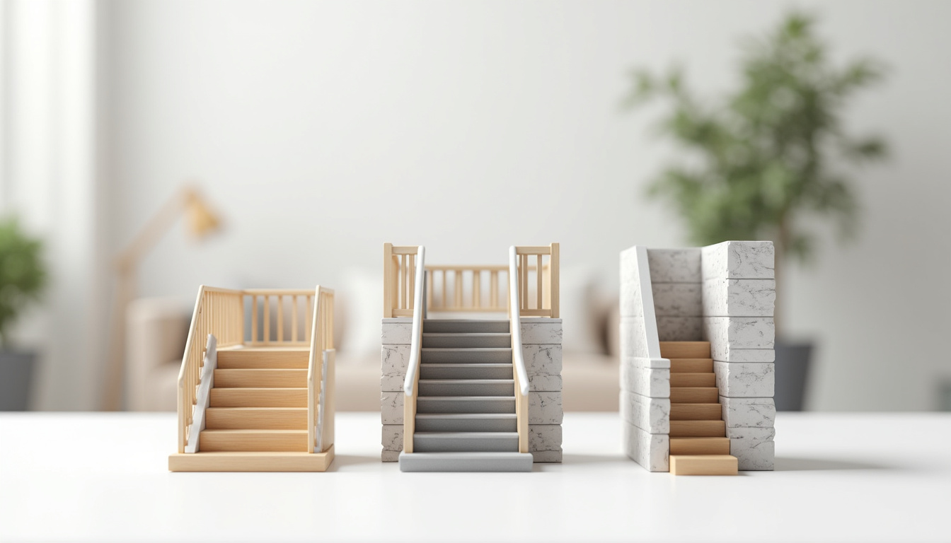 Différents types de monte-escaliers installés à Épreville: droit, tournant et extérieur