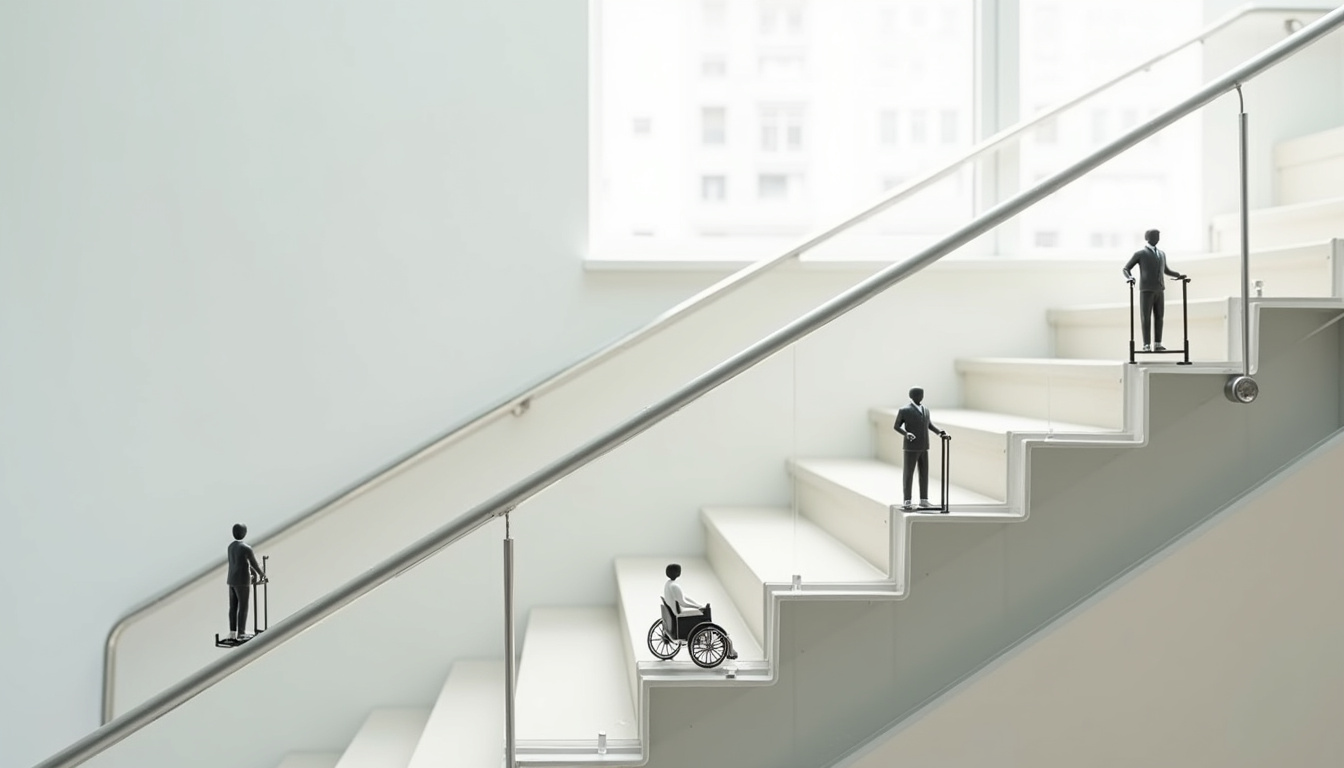 Différents types de monte-escaliers installés à Foussais-Payré: siège, debout, mobile, plateforme