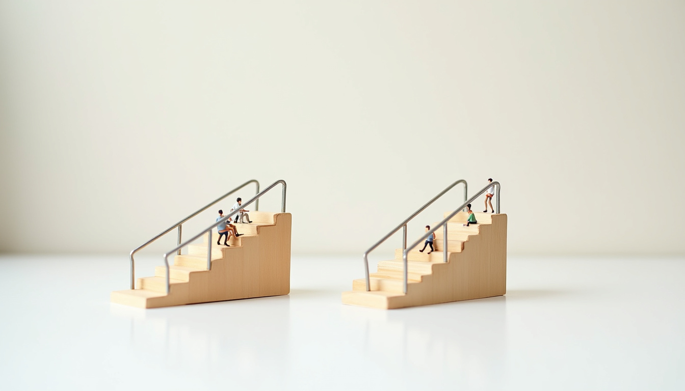 Différents types de monte-escaliers installés à Hambye, droits et tournants