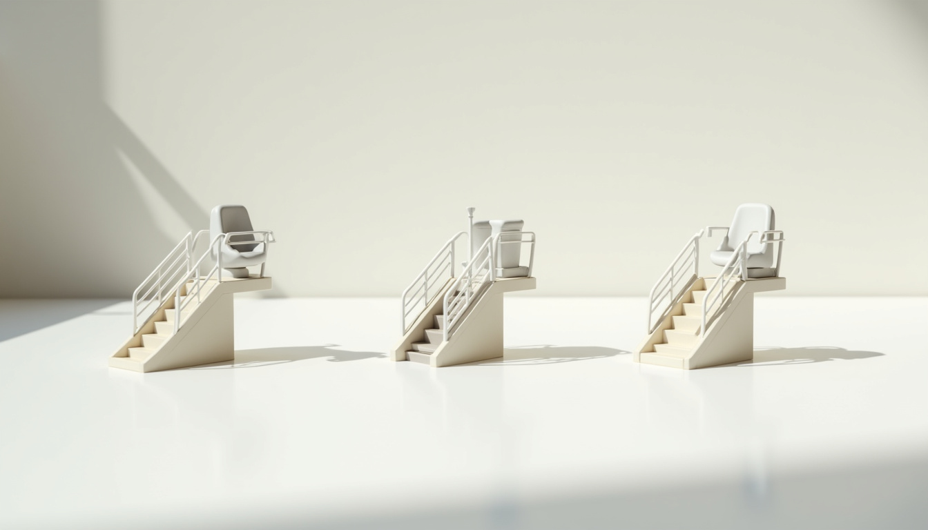Différents types de monte-escaliers installés à Saint-Étienne-lès-Remiremont: modèle droit, tournant et extérieur