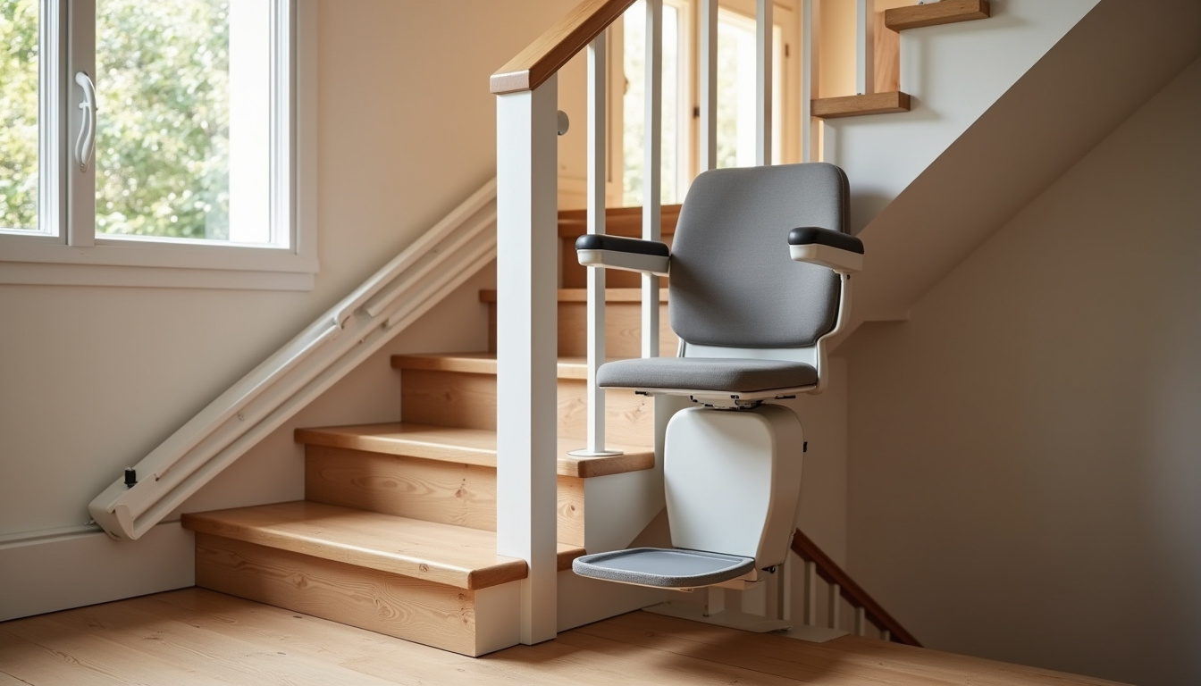Différents types de monte-escaliers installés dans des foyers à Saint-Agnin-sur-Bion