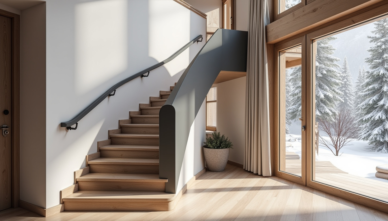 Différents types de monte-escaliers installés dans les Hautes-Alpes: droit, tournant et extérieur