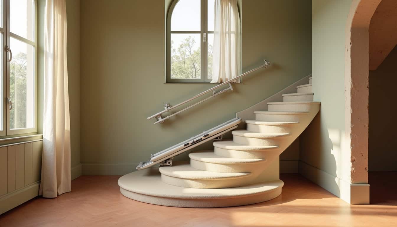 Différents types de monte-escaliers installés dans une habitation à Le Castellet