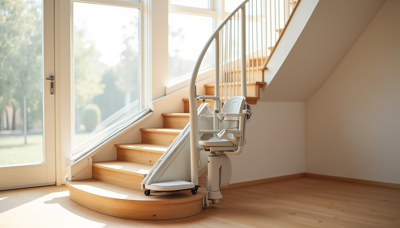 Différents types de monte-escaliers installés dans une maison à Cocumont: droit, tournant, extérieur et debout