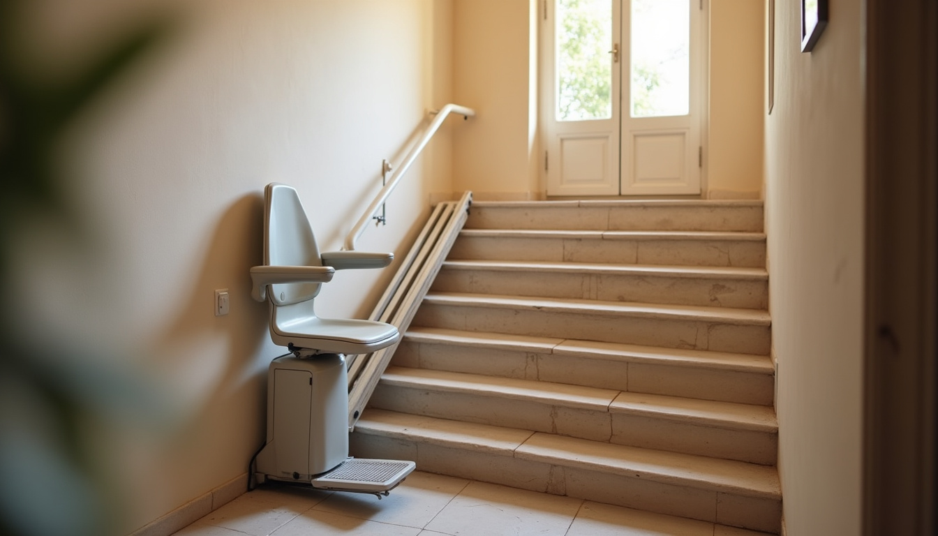 Différents types de monte-escaliers installés dans une maison ancienne d’Aimargues