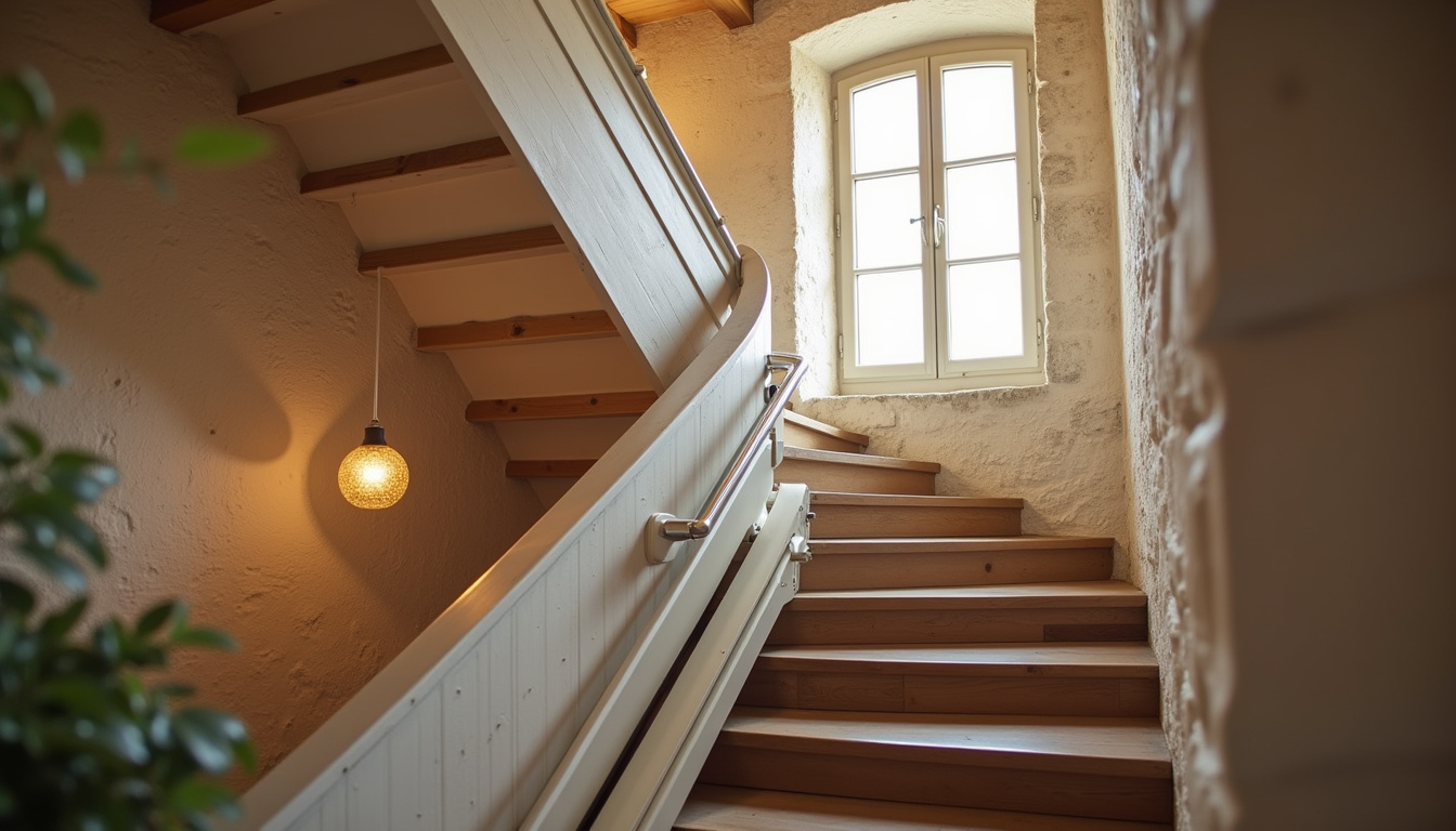 Différents types de monte-escaliers installés dans une maison bretonne à Maen Roch