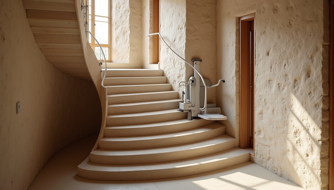 Différents types de monte-escaliers installés dans une maison traditionnelle de Landivy