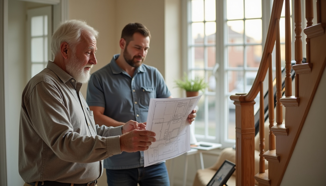 Discussion entre un senior et un technicien installateur à Barby