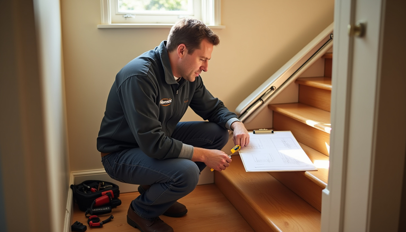 Étude de faisabilité réalisée par un technicien dans une habitation à Mervans