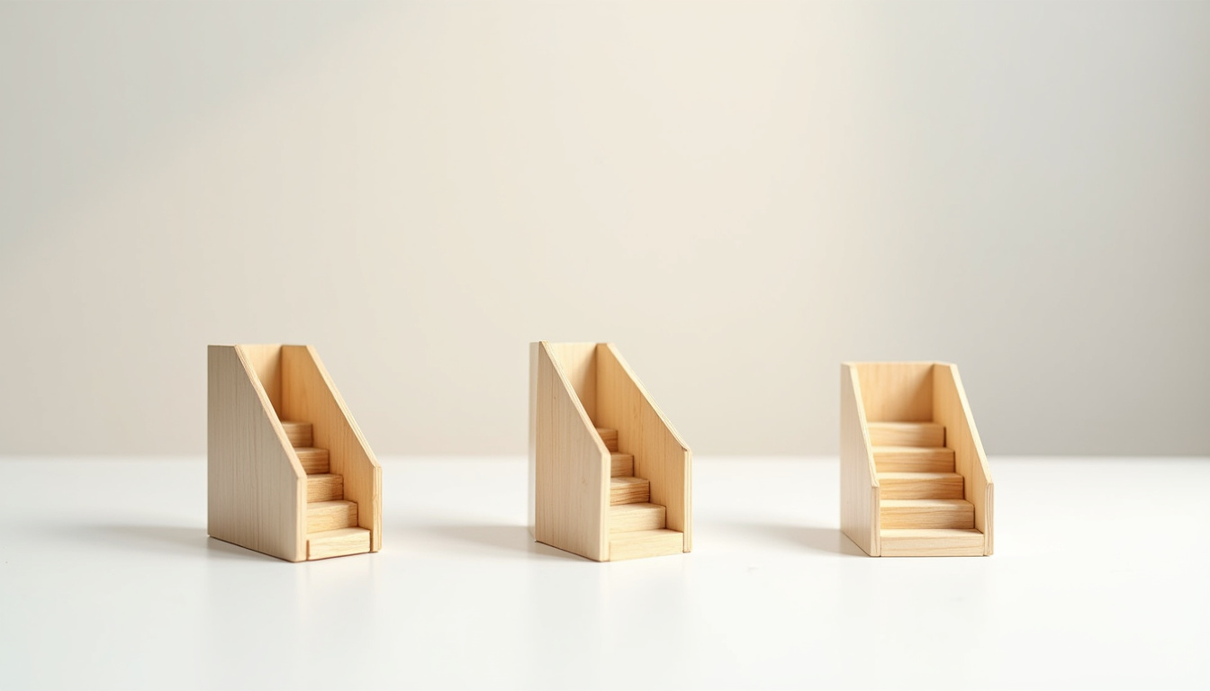 Illustration des différents types de monte-escaliers: droit, tournant et extérieur