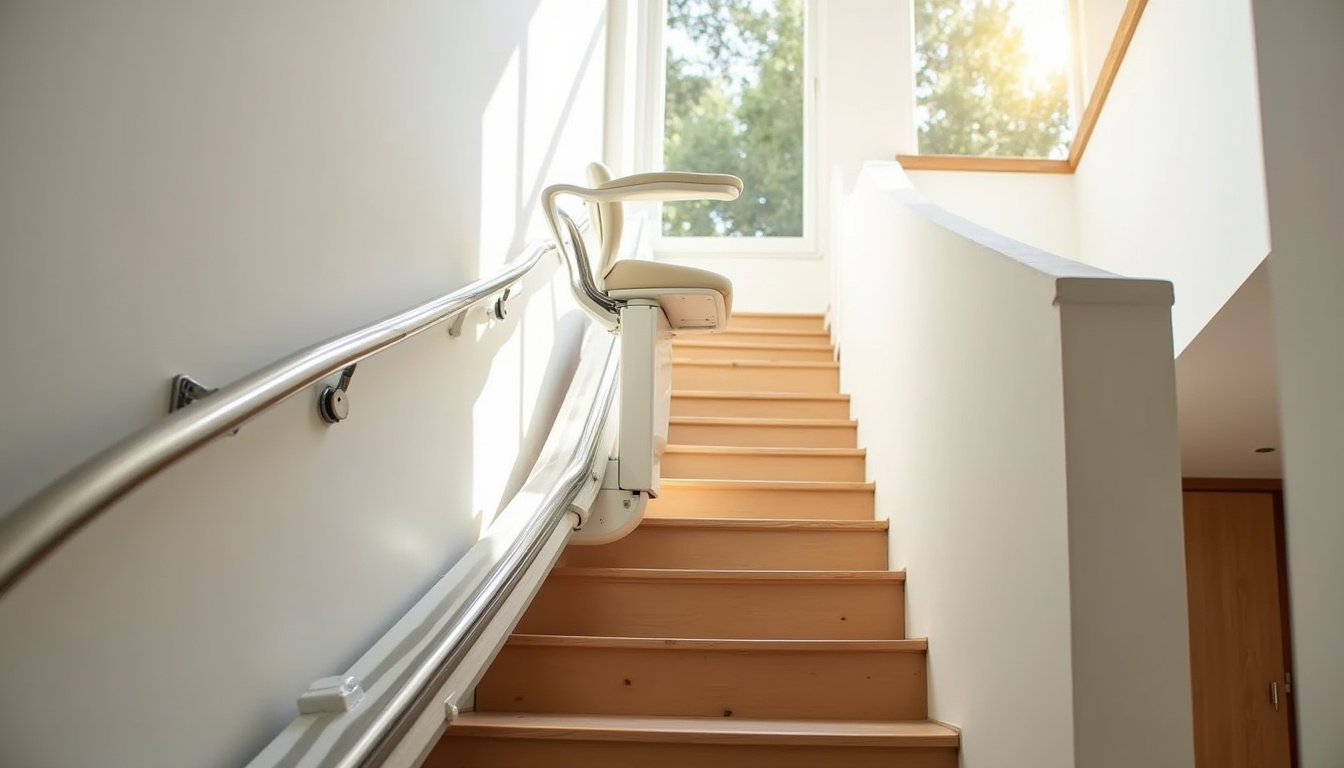 Installation d’un monte-escalier courbe dans une maison à Canet