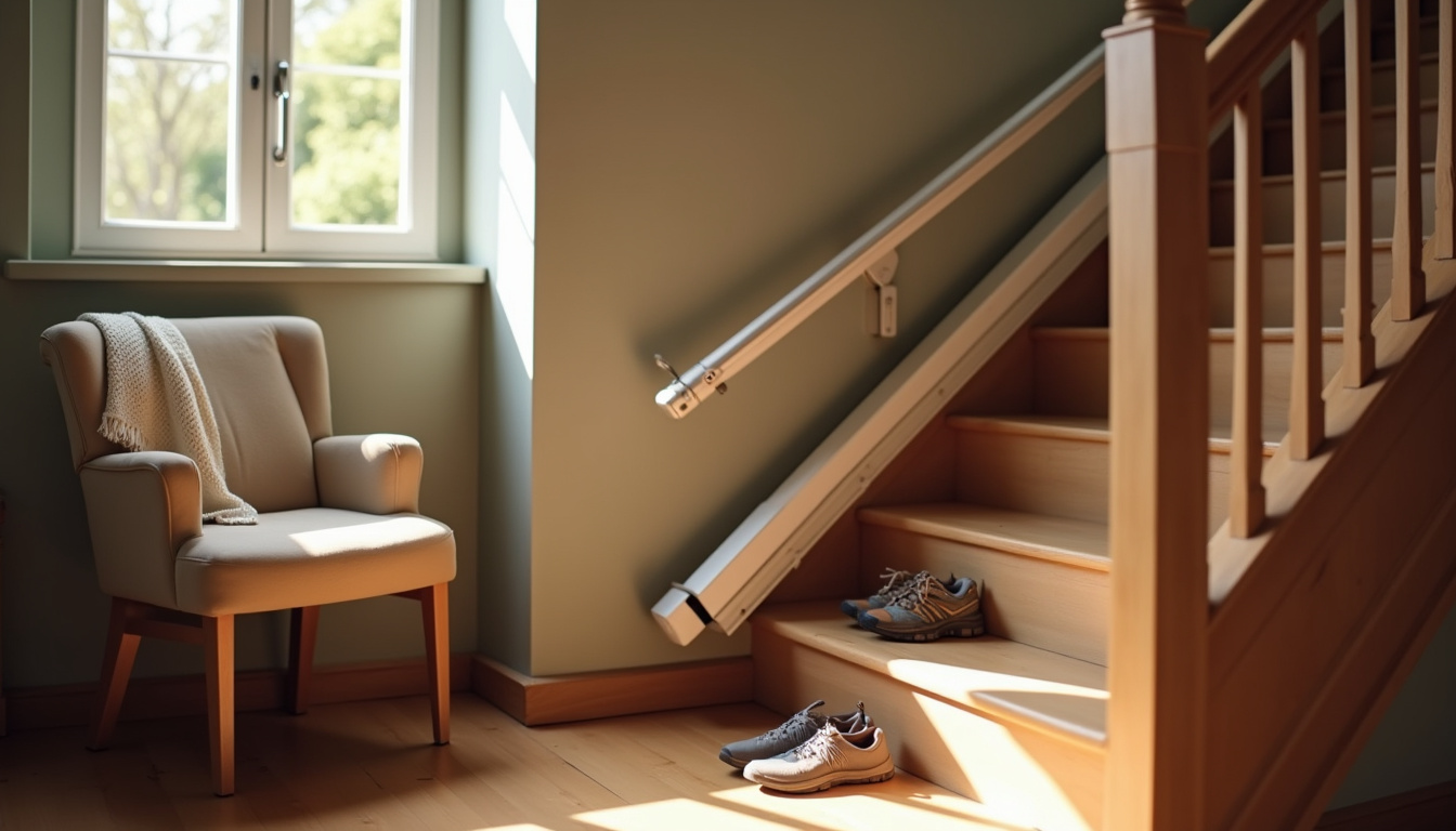 Installation d’un monte-escalier dans une maison à Misérieux