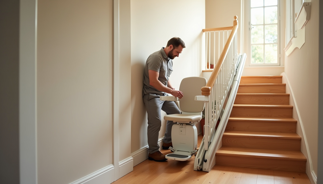 Installation d’un monte-escalier dans une maison à Sainte-Foy-la-Grande