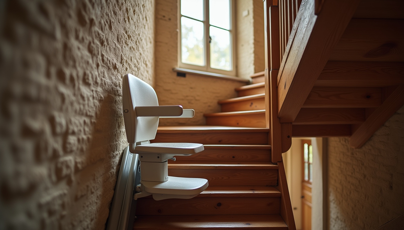 Installation d’un monte-escalier dans une maison ancienne à Questembert