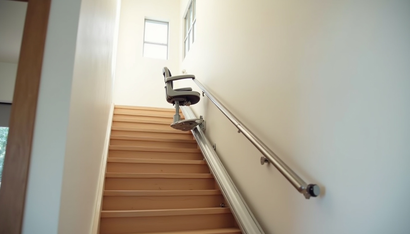 Installation d’un monte-escalier droit dans un escalier intérieur à La Roche-sur-Yon