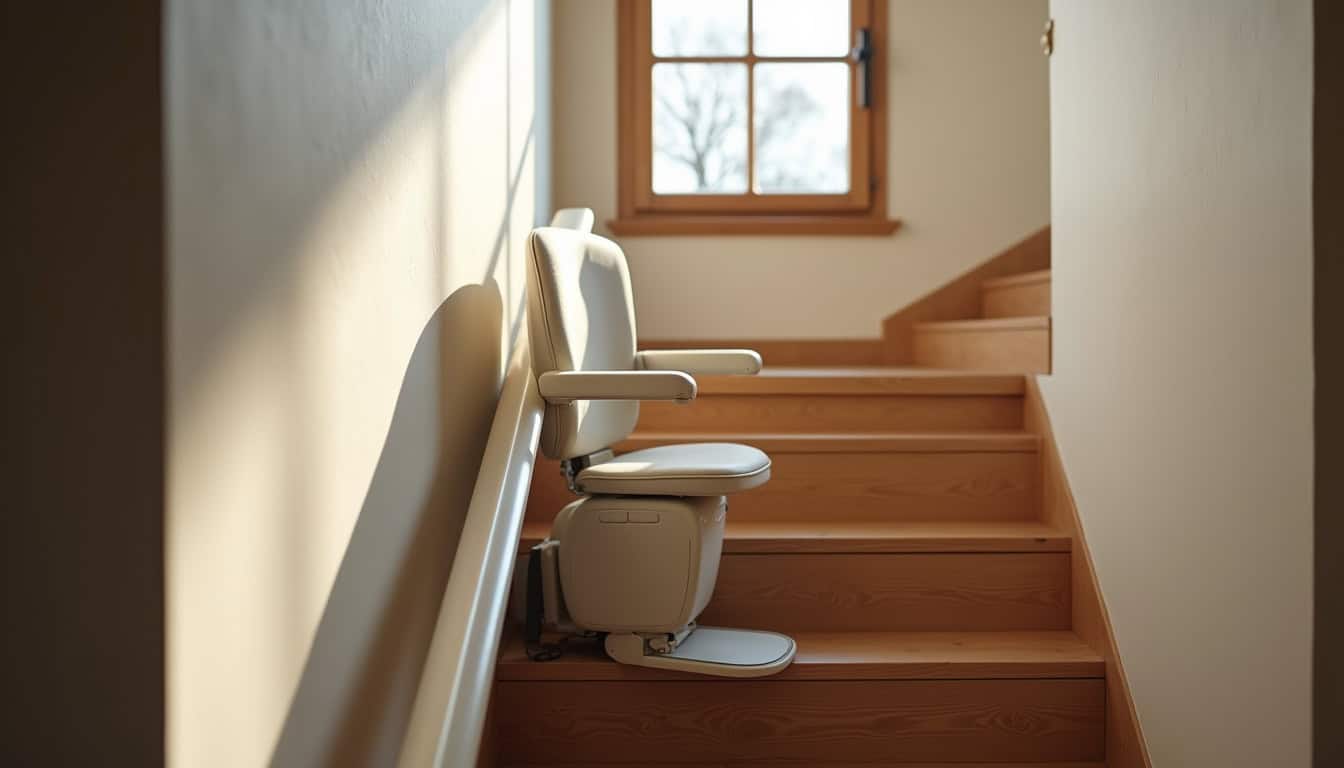 Installation d’un monte-escalier droit dans une habitation à Javron-les-Chapelles