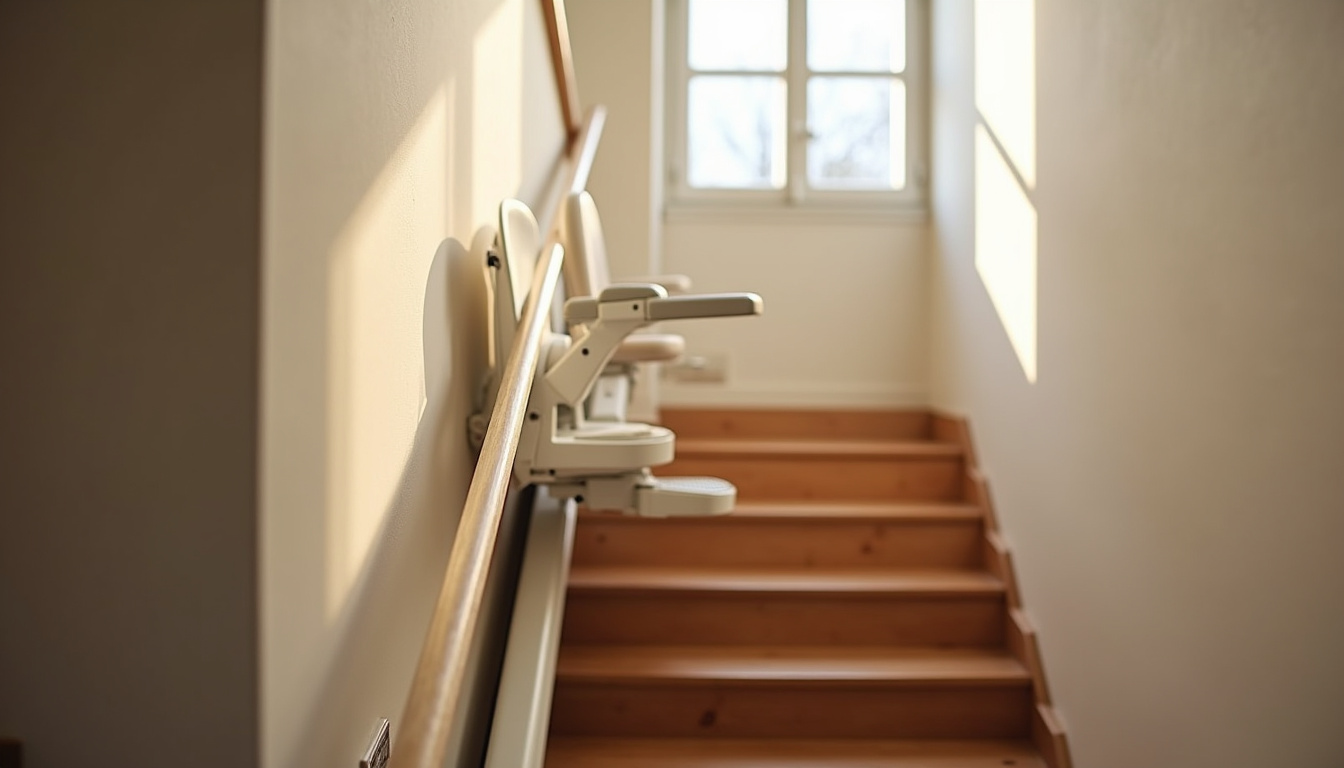 Installation d’un monte-escalier droit dans une maison à Bouliac