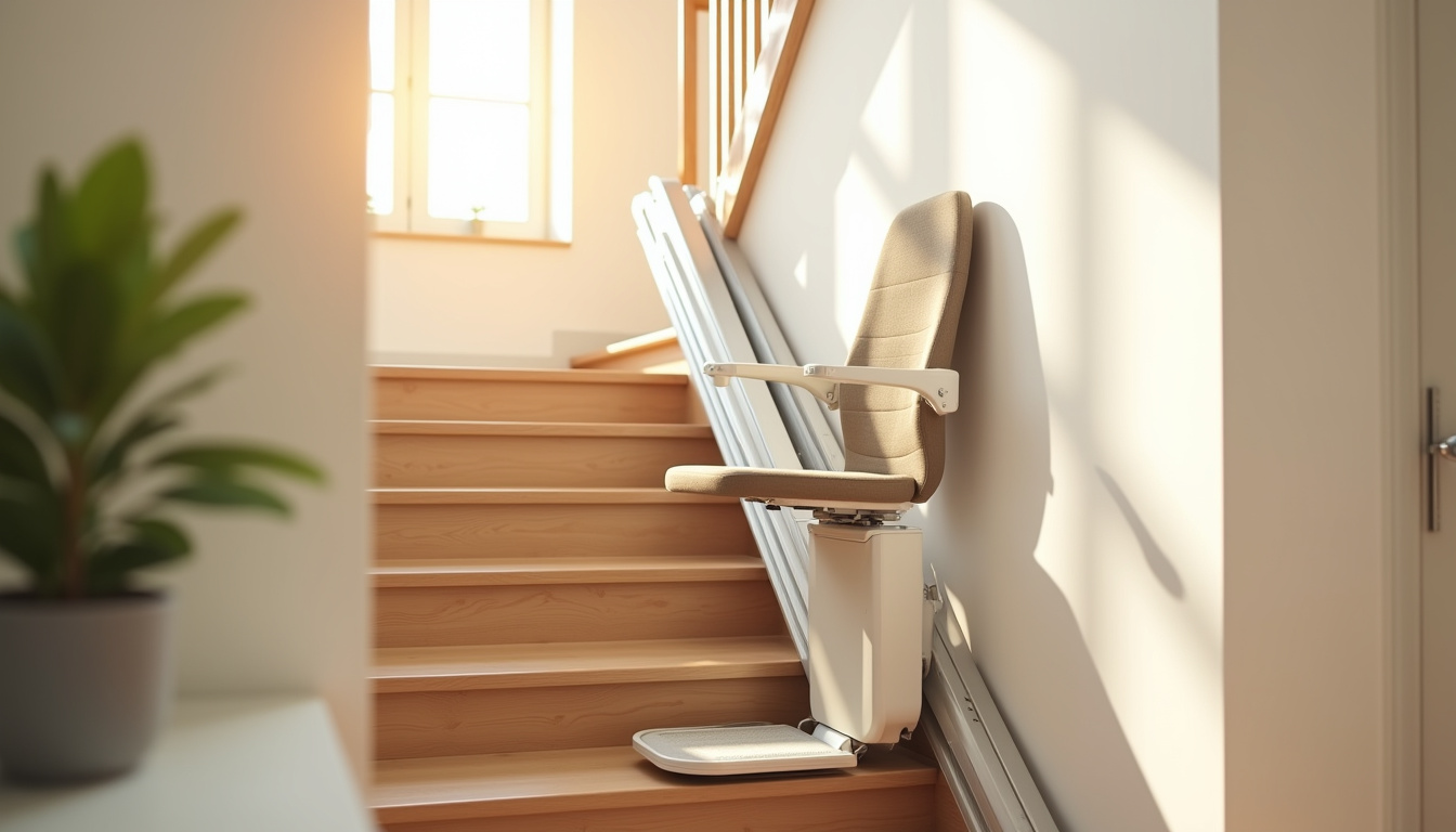 Installation d’un monte-escalier droit dans une maison à Mérignac