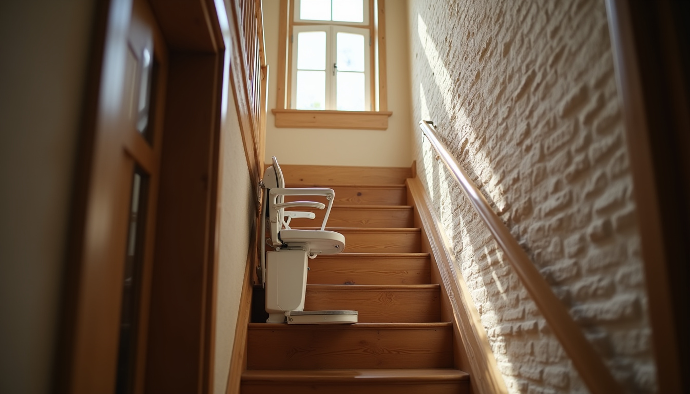 Installation d’un monte-escalier droit dans une maison ancienne à Poiroux