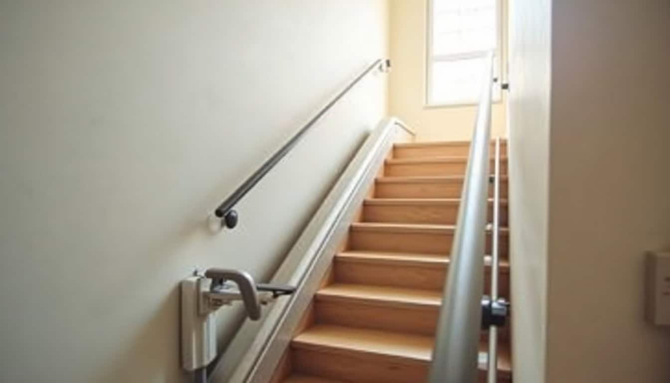Installation d’un monte-escalier droit sur un escalier intérieur