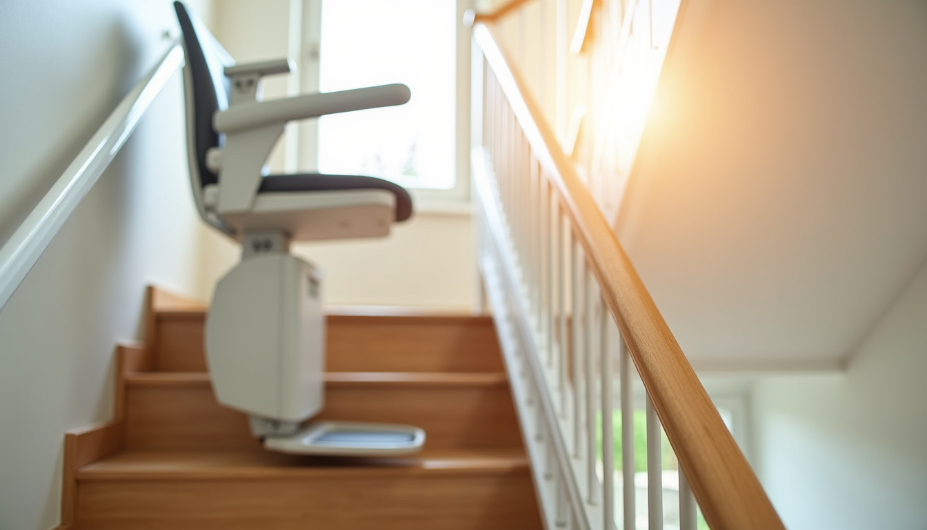 Installation d’un monte-escalier droit sur un escalier intérieur