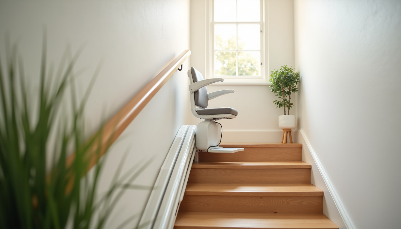 Installation d’un monte-escalier droit sur un escalier rectiligne à Quincy-Voisins