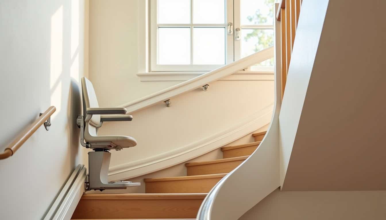 Installation d’un monte-escalier électrique à l’intérieur d’une habitation à Évry-Grégy-sur-Yerre