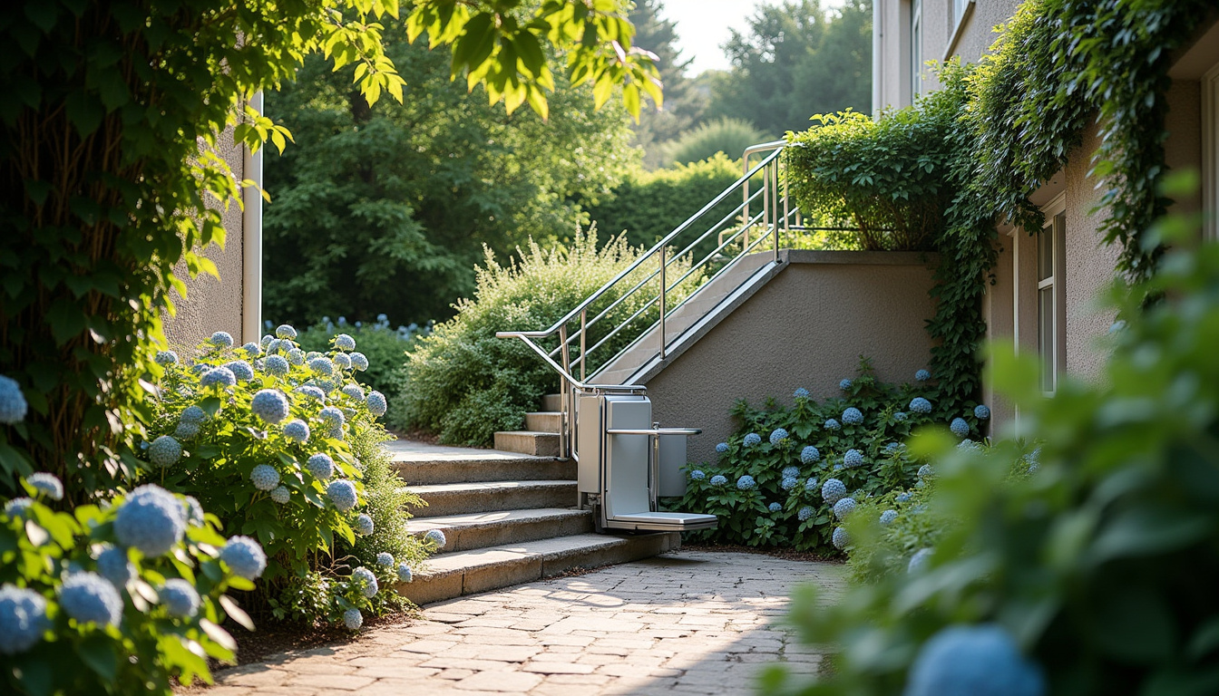 Installation d’un monte-escalier extérieur à La Richardais, adapté à un jardin en pente