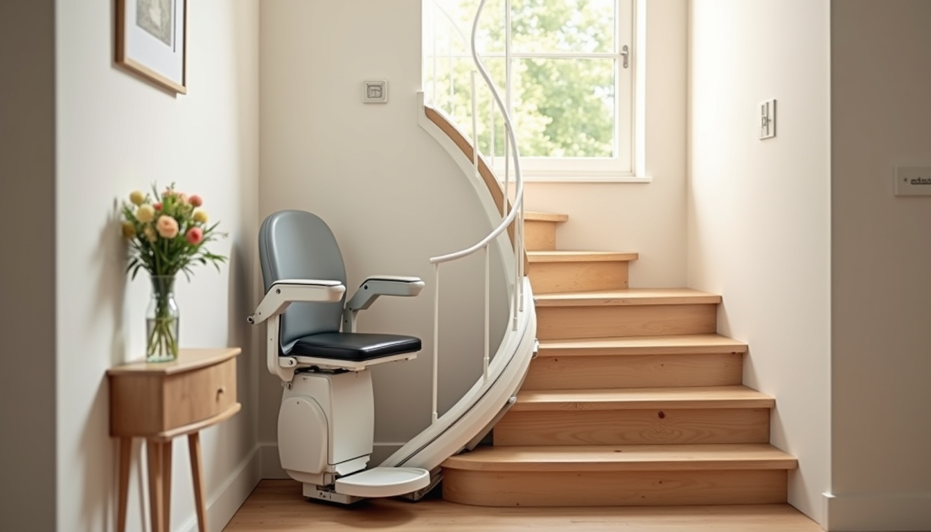 Installation d’un monte-escalier intérieur dans une maison à Courville-sur-Eure