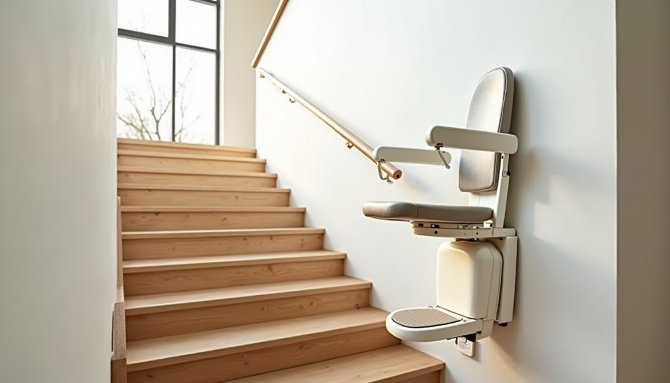 Installation d’un monte-escalier intérieur dans une maison à Saulce-sur-Rhône
