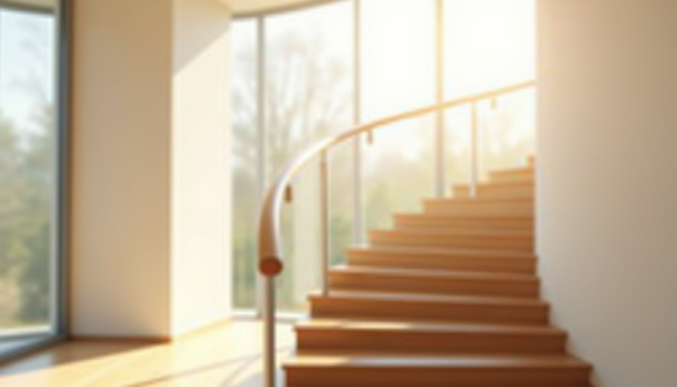 Installation d’un monte-escalier tournant dans une maison à Rivery