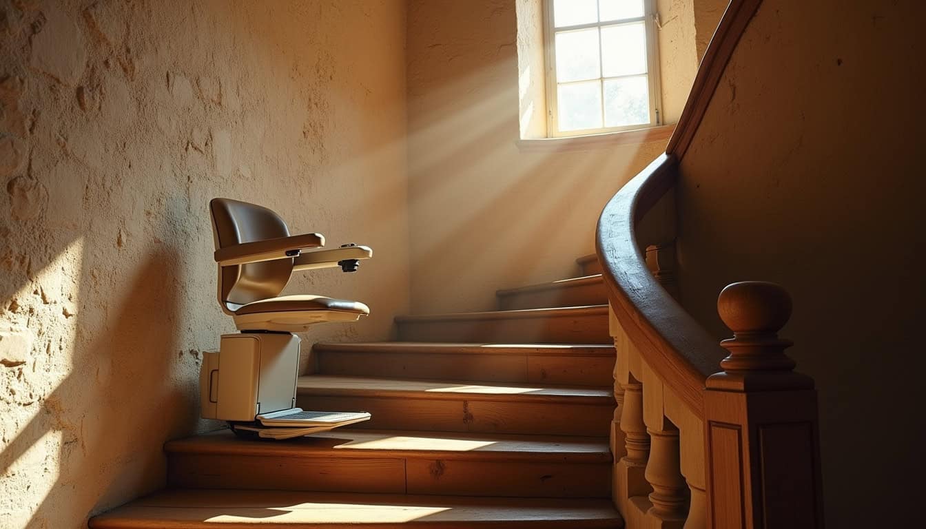 Installation d’un monte-escalier tournant dans une maison ancienne du Pays de Belvès