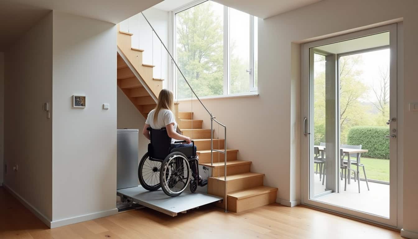 Installation d’une plateforme élévatrice pour fauteuil roulant dans une habitation à Chevru