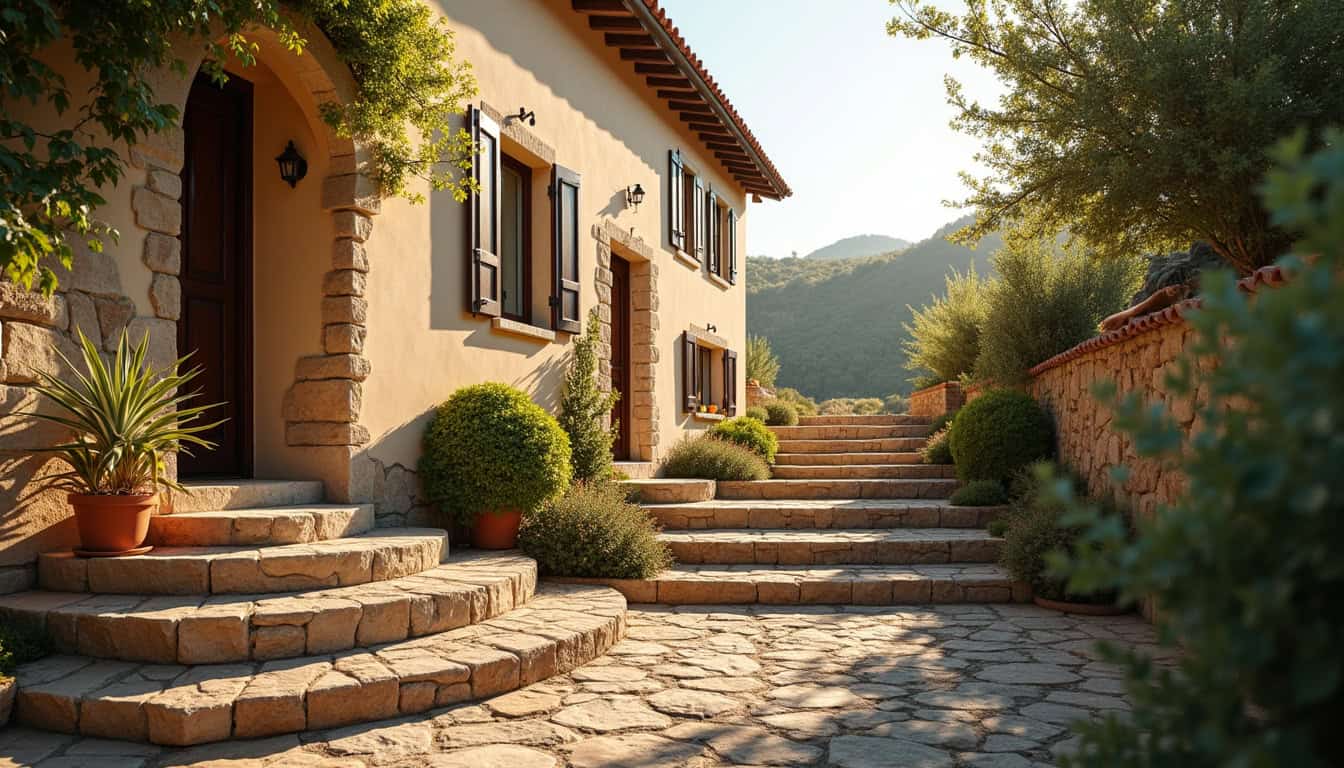 Maison typique à Malataverne avec escalier extérieur en pente
