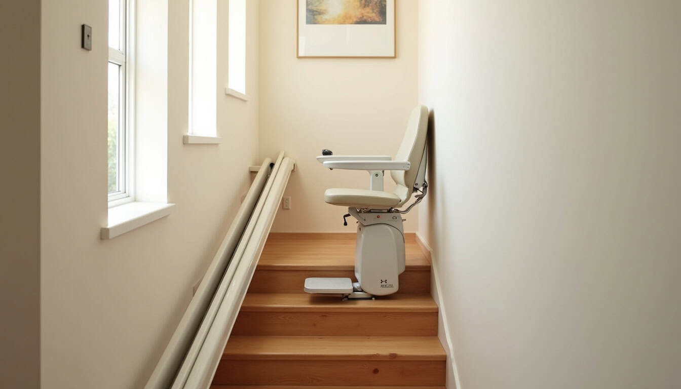 Modèles de monte-escalier droit, tournant et extérieur installés à Ménétrol