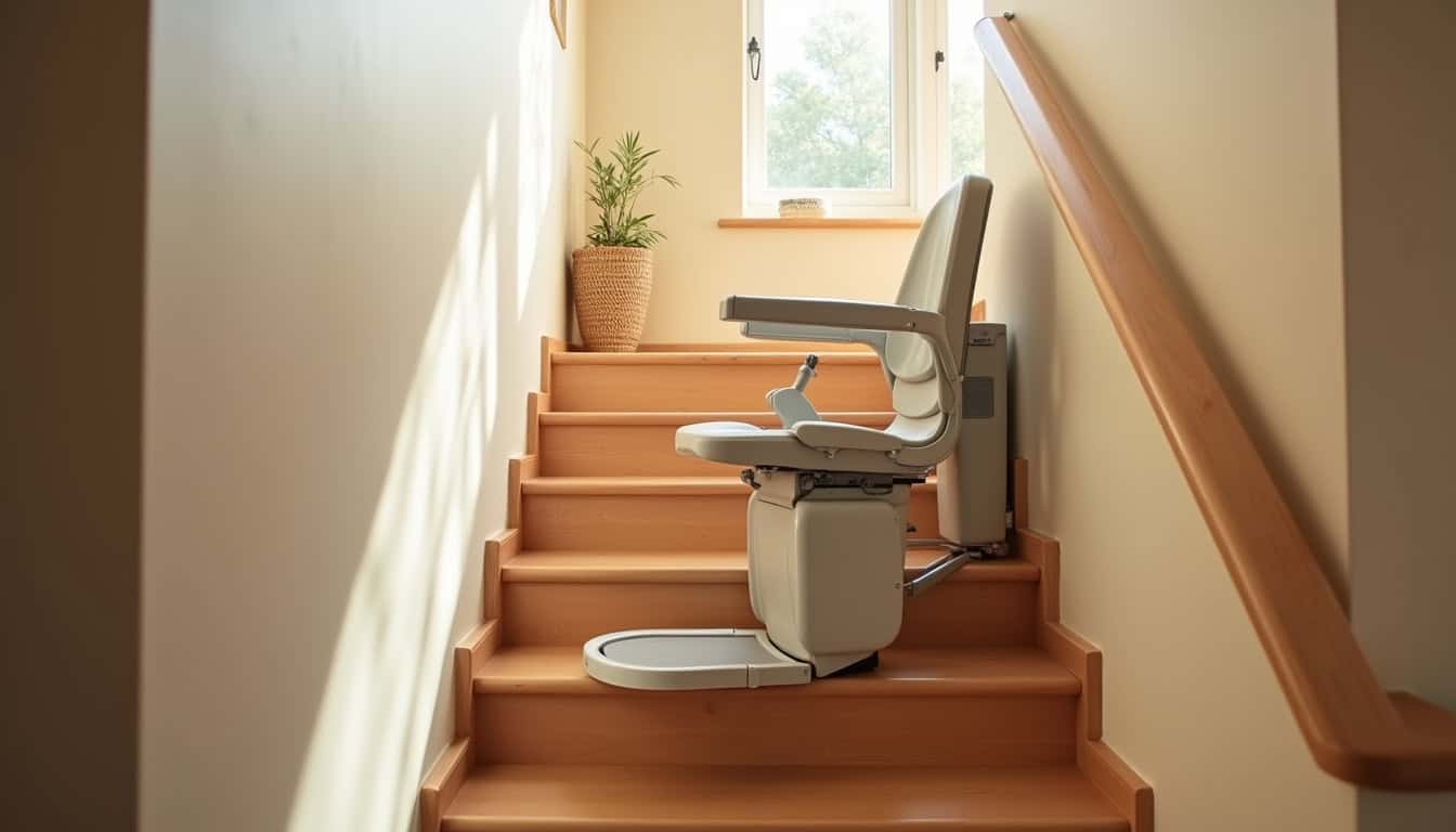 Monte-escalier droit installé dans une maison à Cirey-sur-Vezouze