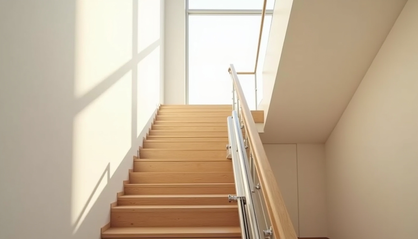 Monte-escalier droit installé dans une maison à Issou avec escalier rectiligne
