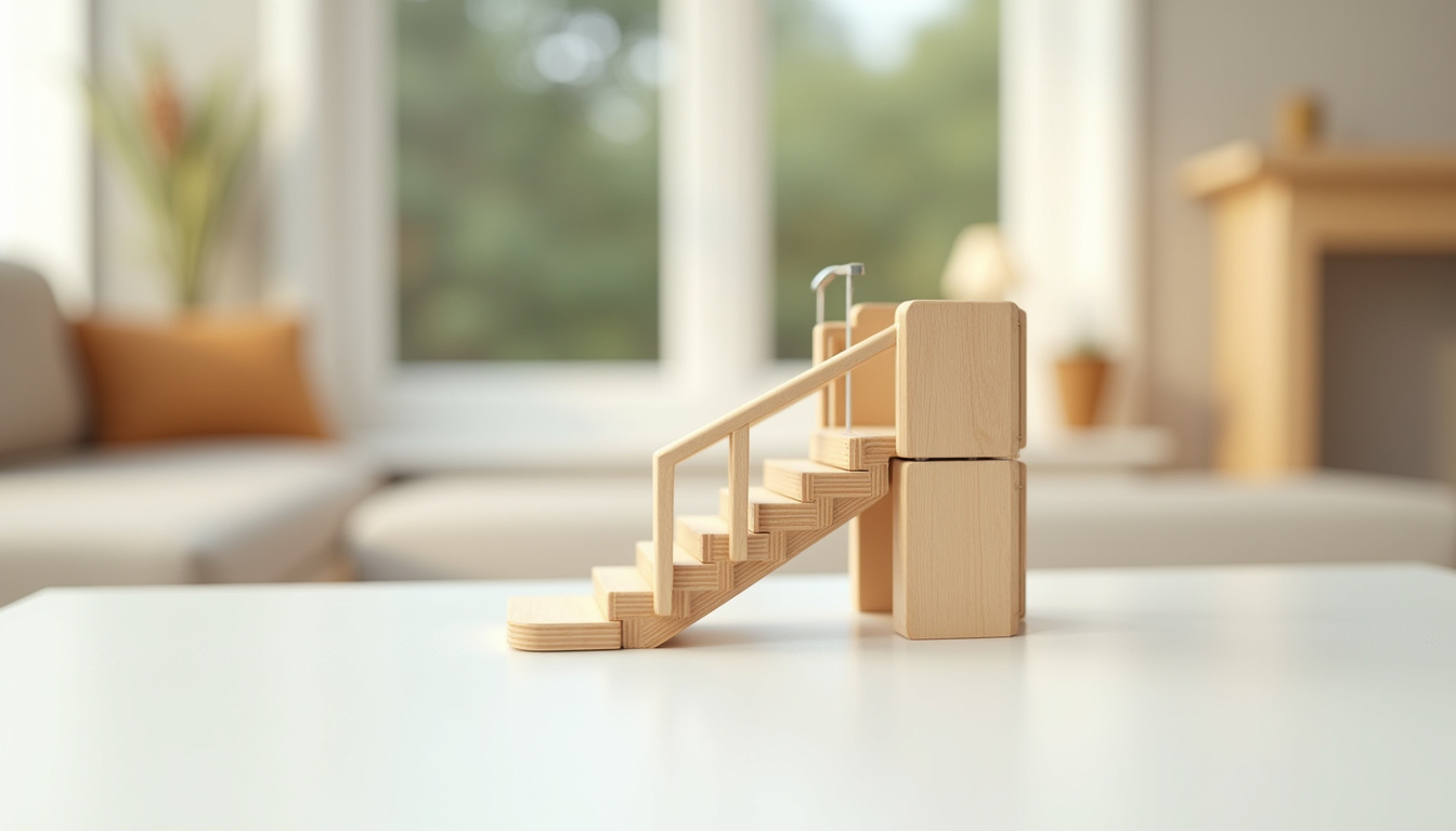 Monte-escalier droit installé dans une maison traditionnelle à L