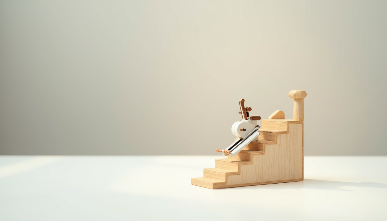 Monte-escalier en cours d
