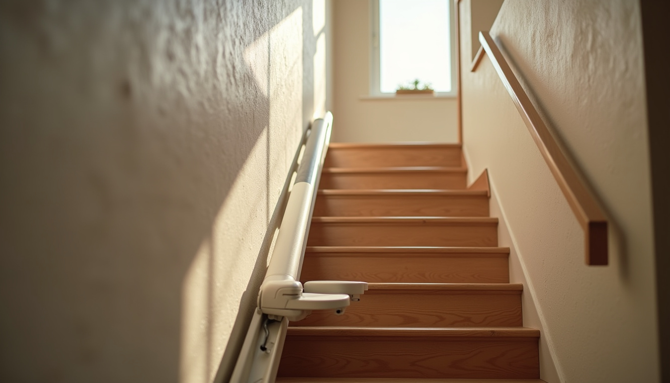 Monte-escalier en location installé temporairement dans un domicile de Saint-Martin-de-Valamas