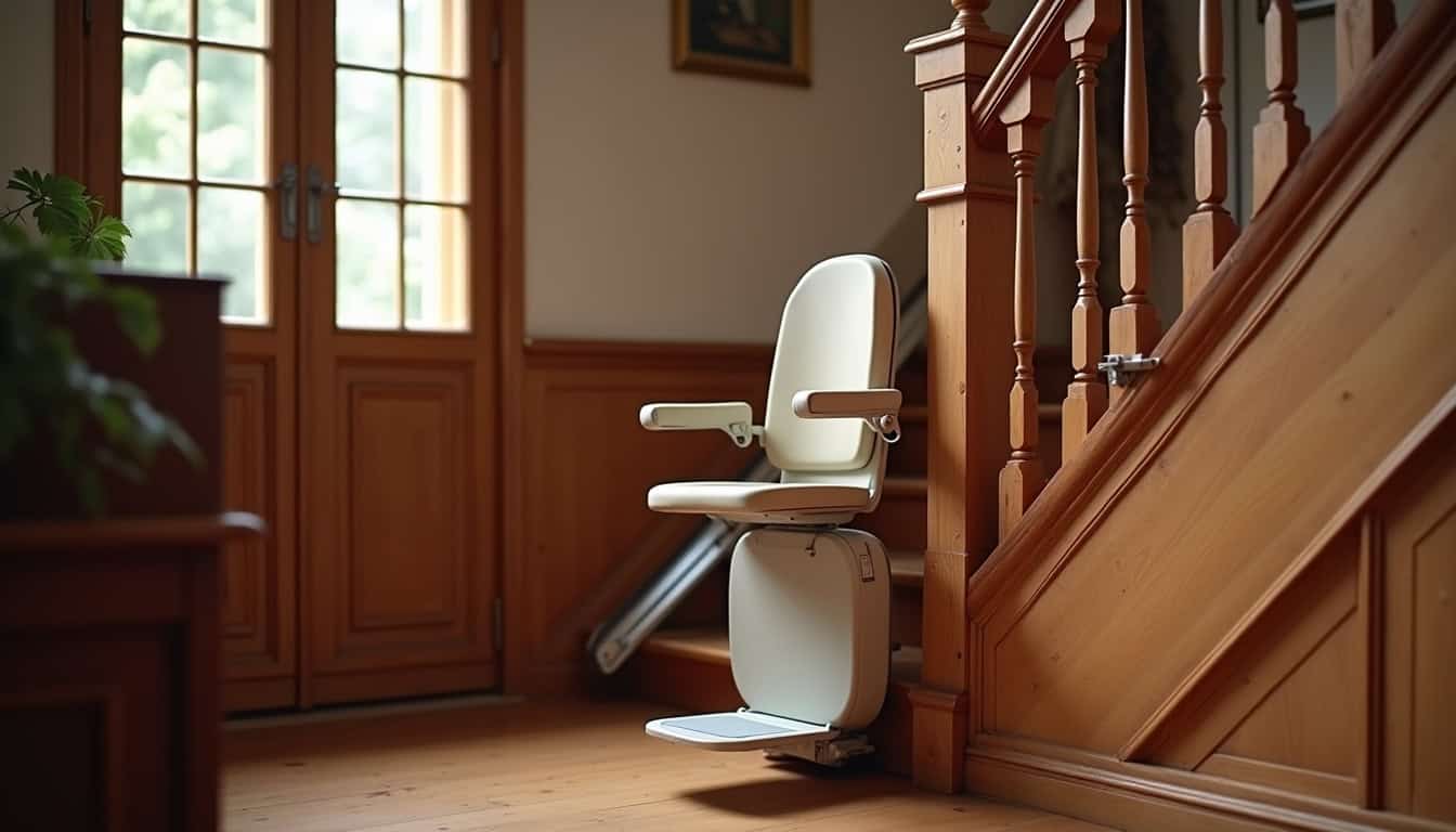 Monte-escalier intérieur installé dans une maison traditionnelle à Châtillon-sur-Thouet