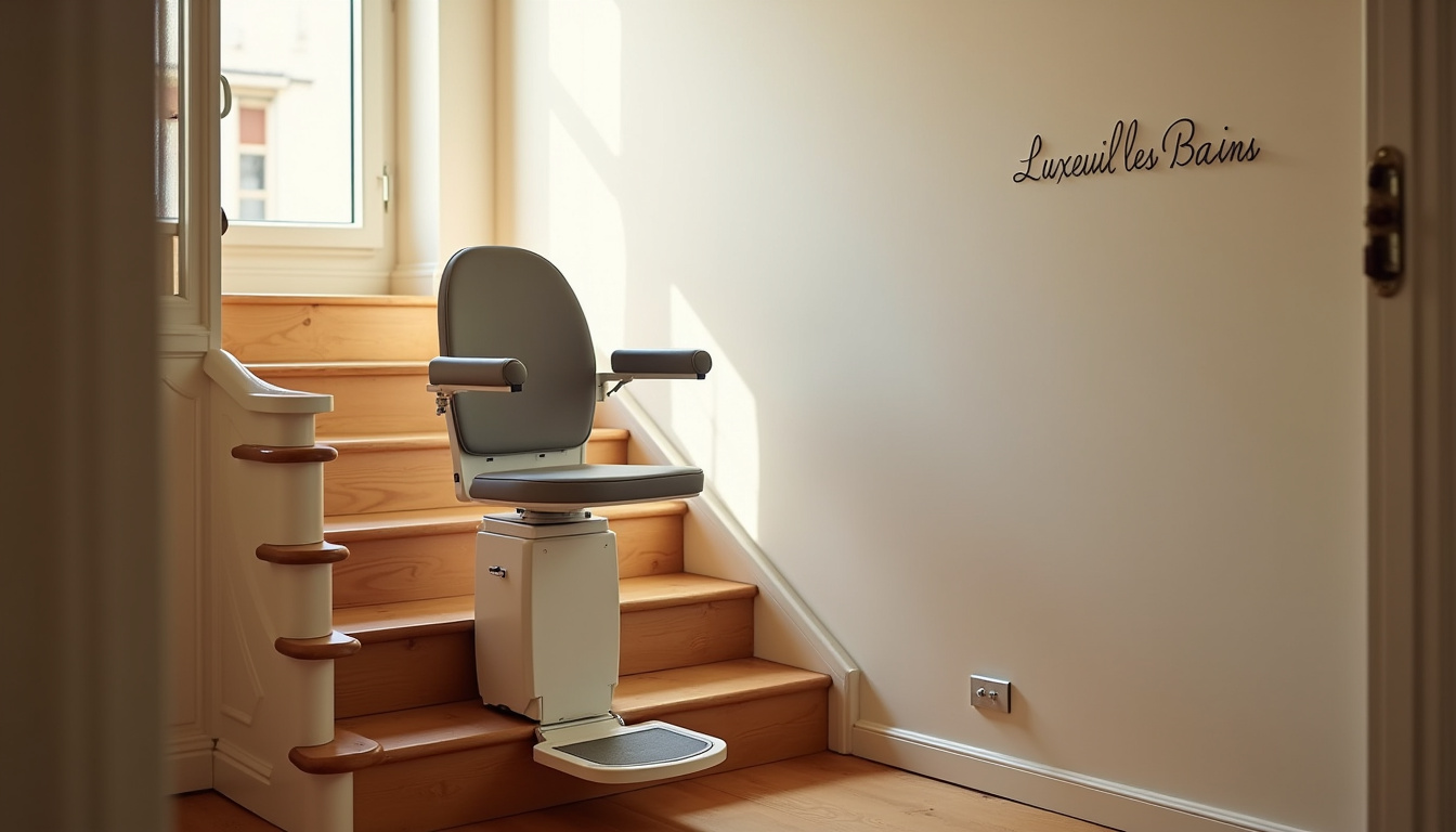 Monte-escalier reconditionné prêt à être installé dans un logement à Luxeuil-les-Bains
