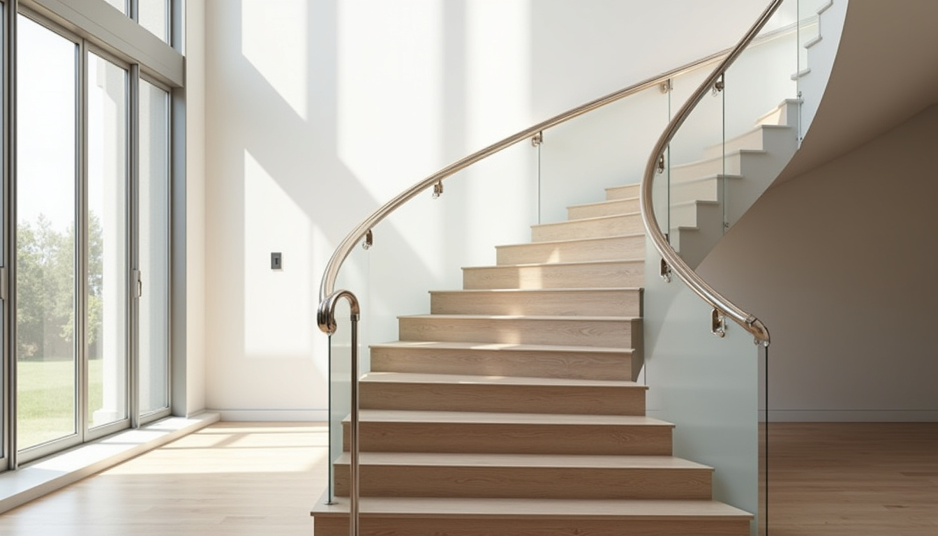Monte-escalier tournant en cours d